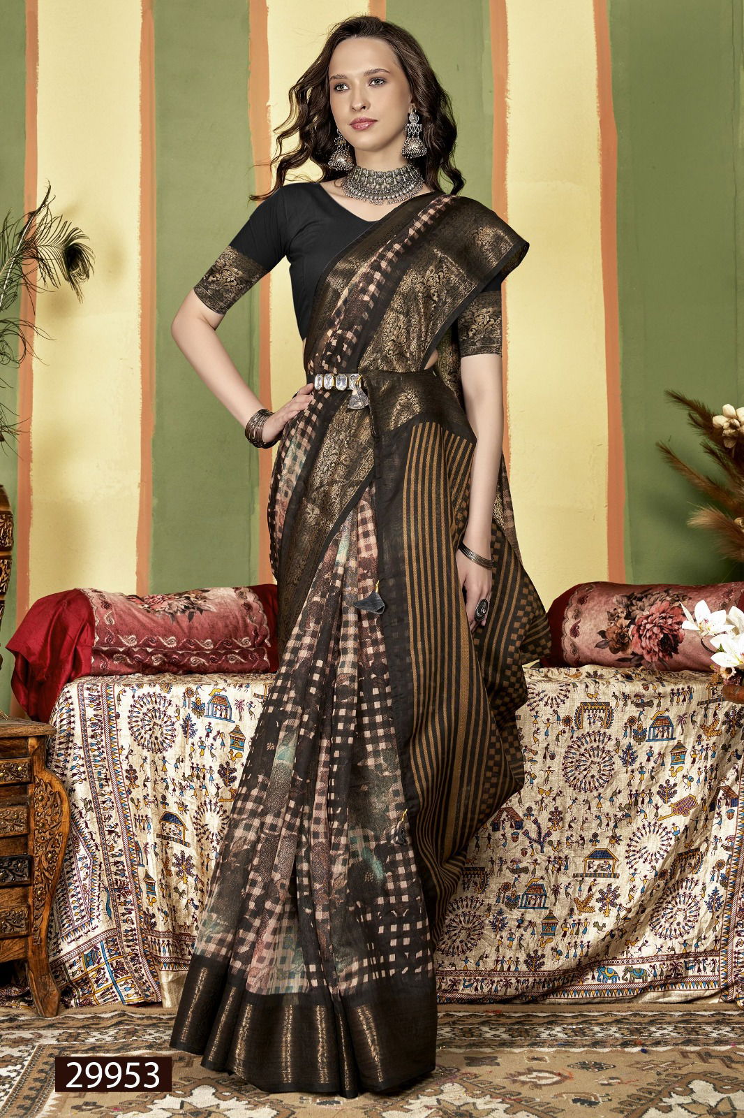 Anuprabha 03 By Vallabhi Linen Printed Sarees Wholesale Price In Surat